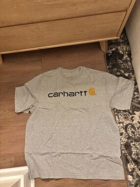 Carhartt Gray Tee with Yellow Logo